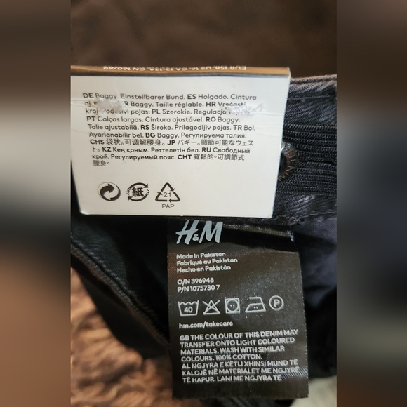 H&M Baggy Black Youth Jeans - Picture 4 of 9